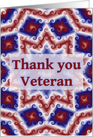 Thank You Veteran, Patriotic card