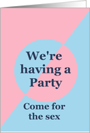 Gender Reveal Party, Pink and Blue card