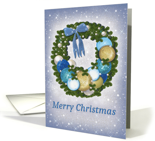 Merry Christmas, Purple, Blue, Gold and Pearl card (1383582)