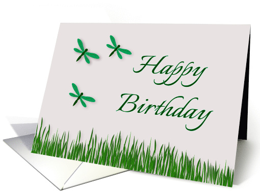 Happy Birthday, Dragonflies card (1386882)