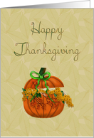 Happy Thanksgiving Pumpkin Centerpiece card