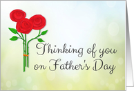 Father’s Day, Thinking of You, Red Roses card