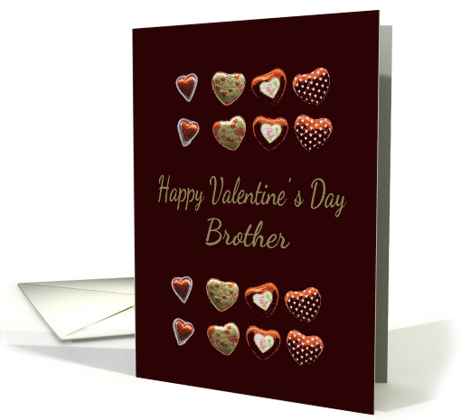 Valentine for Brother, Foil Wrapped Hearts Image card (559188)
