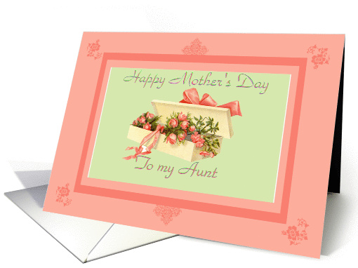 Happy Mothers Day Aunt box of roses card (564600)
