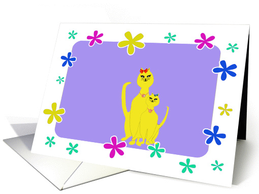 Sophisticated Cats Blank Note card (581584)