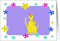 Sophisticated Cats Blank Note Card