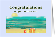 Retirement Congratulations, Beach Scene card