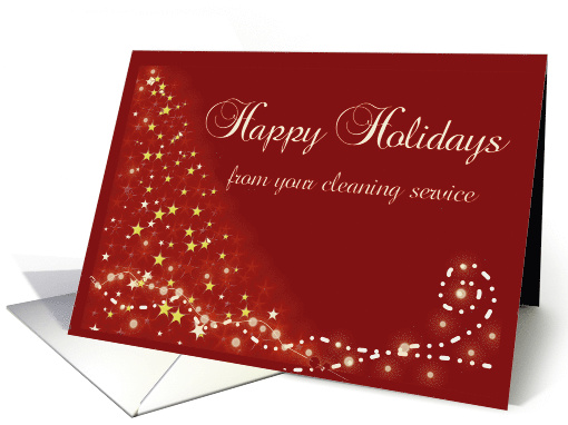 Happy Holidays from Cleaning Service, Stylized Christmas Tree card
