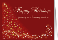 Happy Holidays from Cleaning Service, Stylized Christmas Tree card