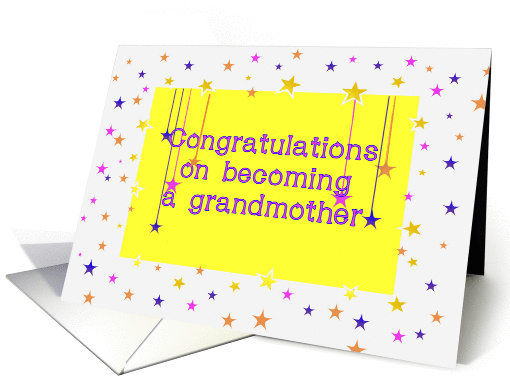 Congratulations New Grandmother, gender neutral colors card (726546)