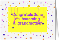Congratulations New Grandmother, gender neutral colors card