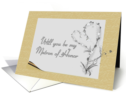 Wedding Matron of Honor Request, Simple and Elegant card (729479)