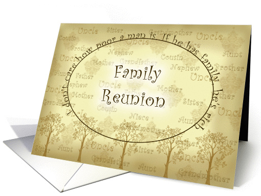 Family Reunion Invitation, Family Tree card (773514)