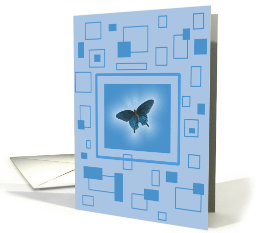 Butterfly, blue butterfly card (783389)