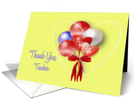 Thank you Teacher, Red White and Blue Balloons card (794090)