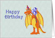 Happy Birthday, cute cartoon dragon, juvenile card