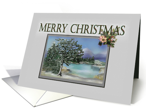 Merry Christmas, Hand Drawn Snow Scene card (856254)