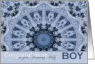 Congratulations Bouncing Baby Boy Blue Kaleidoscope card