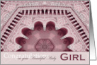 Congratulations Beautiful Baby Girl Pink Kaleidoscope card