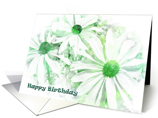 Happy Birthday Watercolor Daisies card (1679650)