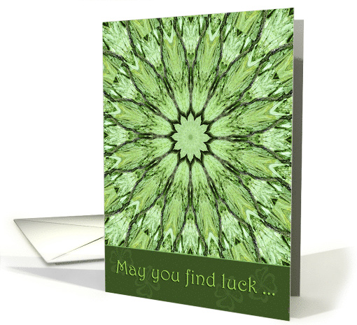 Happy St. Patrick's Day Color Enhanced Rock Kaleidoscope card (856693)