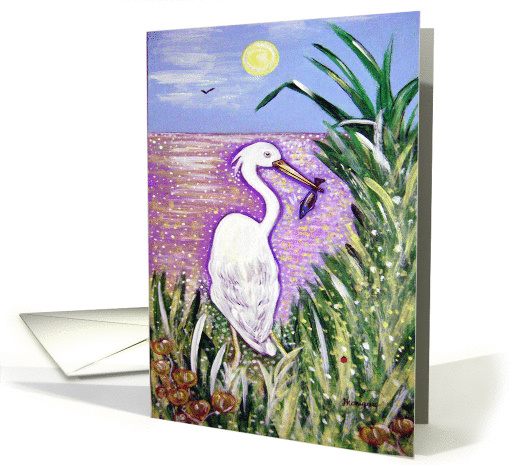 The white egret card (427011)