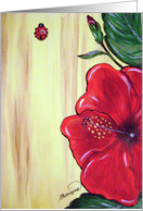 The red hibiscus card