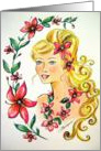 The Queen flowers card
