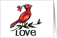 Bird love you card