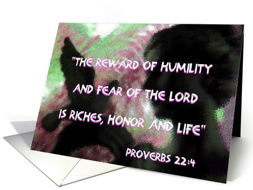 The reward of humility card (450444)
