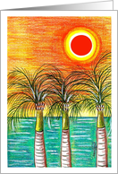Sunset in paradise card