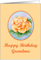 Yellow Rose Grandma Birthday card