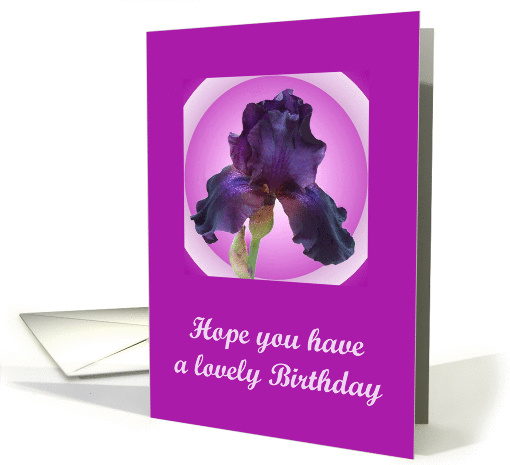 Black Iris Birthday card (433415)