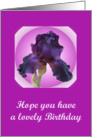 Black Iris Birthday card