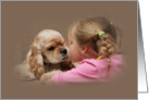 A Kiss Between Friends, little girl & dog card