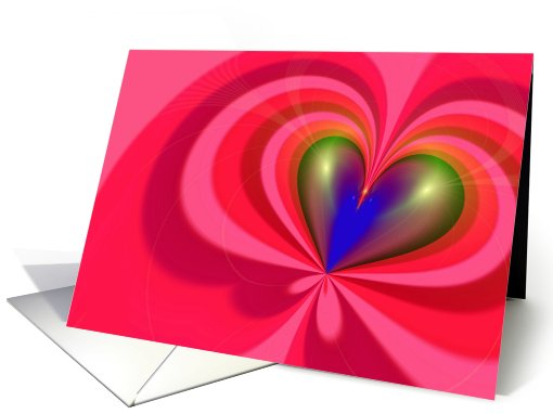 Abstract Heart - textured, shiny, bright abstract digital... (450959)