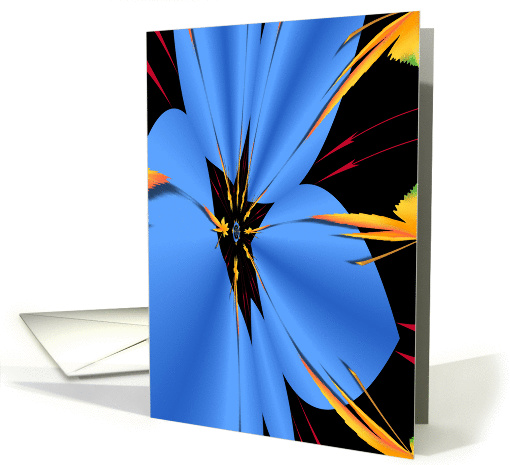 Abstract Flower, textured, shiny digital illustration. card (450980)