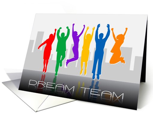 Business success of Dream Team, digital illustration. card (451139)