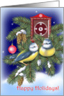 Singing Holiday Birds card