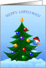 Christmas Tree & Snowman card