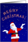 Santa Claus Playing With Stars card