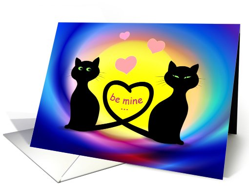 Cats In Love Valentine's Day Design card (558601)