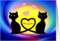Cats In Love Valentine’s Day Design card