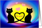 Cats In Love Valentine’s Day Design card