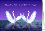 Swans in Love Valentine’s Day Design card
