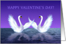 Swans in Love Valentine’s Day Design card