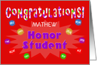 Congratulations Honor Student - Custom Card