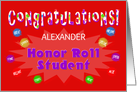 Congratulations Honor Roll Student - Custom Card