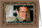 For Dad on Father’s Day From Son - Custom Photo card