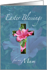 Easter Blessings For Mum, Pink Hibiscus Cross card